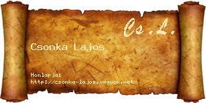 Csonka Lajos névjegykártya